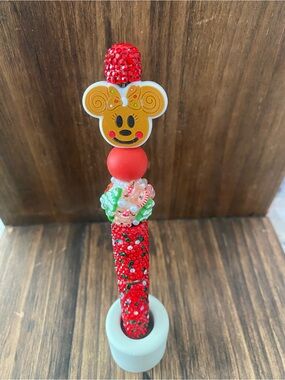 Red Holiday Character Pen Topper Accessory